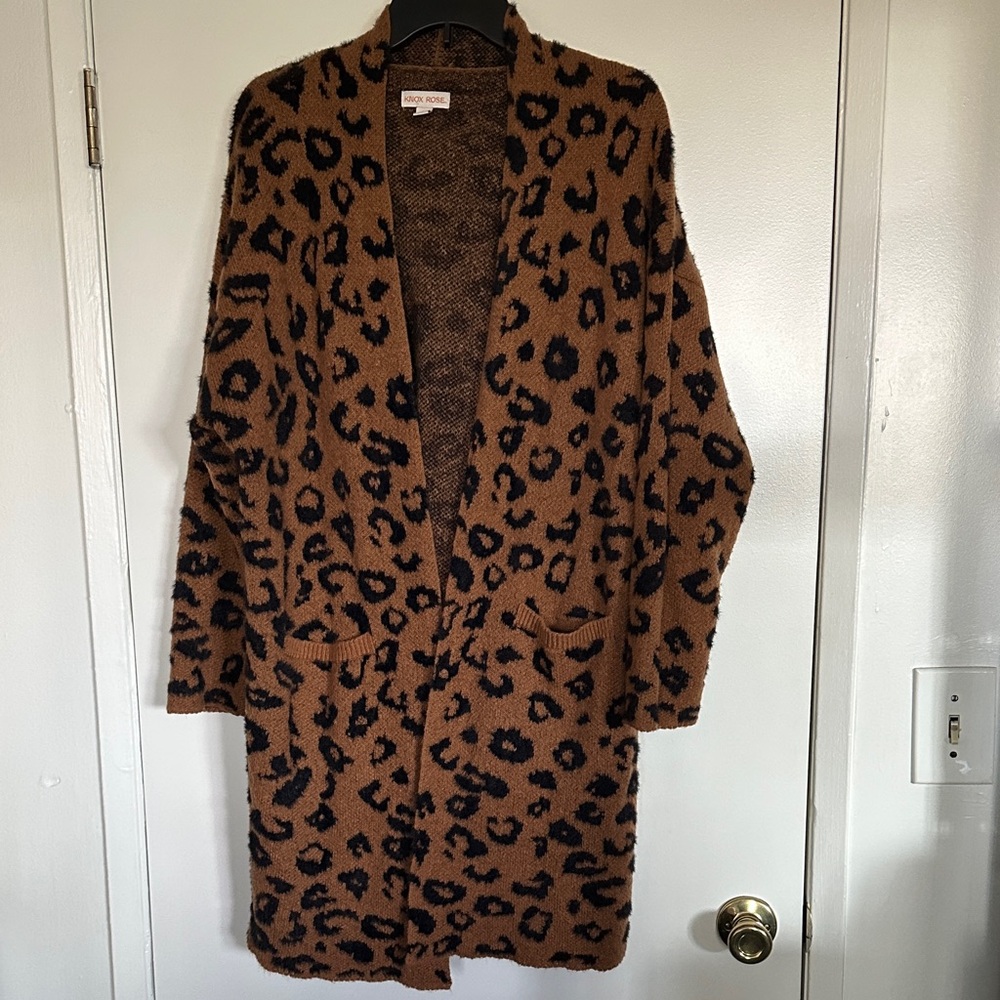 Knox Rose Brown Textured Cardigan